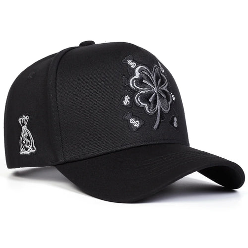 Hustle & Luck" Premium Black Snapback